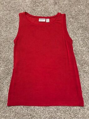 Chico's Travelers Red Sleeveless Tank Size 1